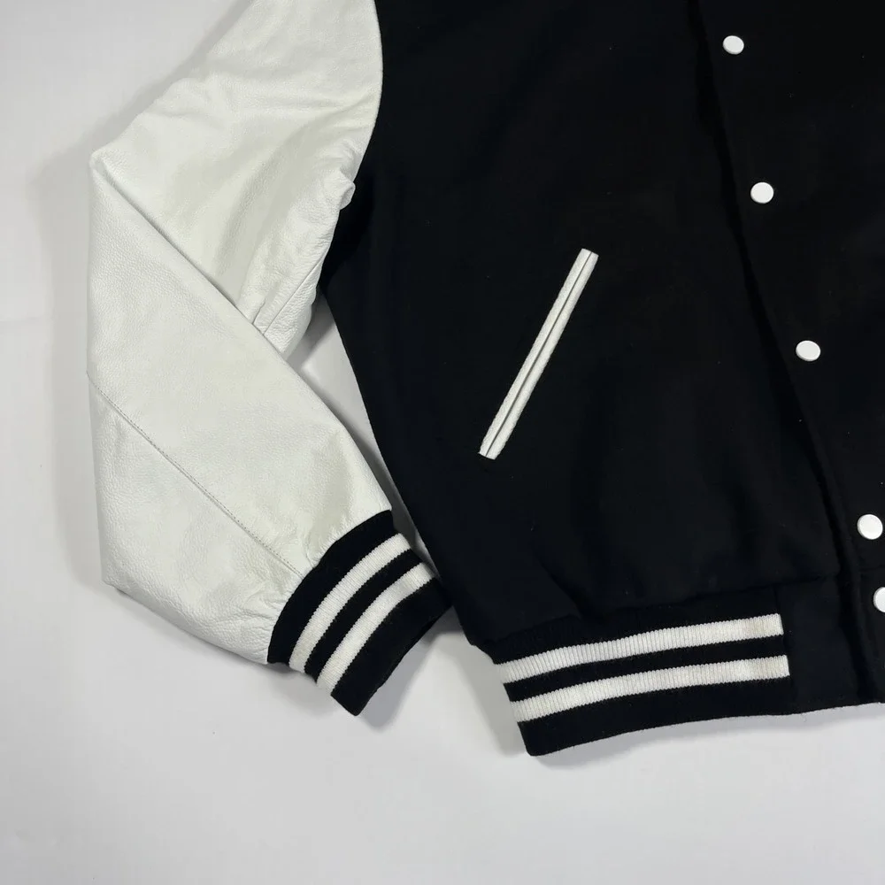Palm Tree Crew Mens Icon Varsity Jacket Black Large‎